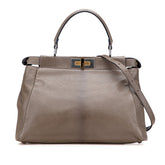 フェンディ ピーカブー ショルダーバッグ ハンドバッグ 2WAY 2454 8BN211 ブラウン レザー レディース FENDI 【中古】